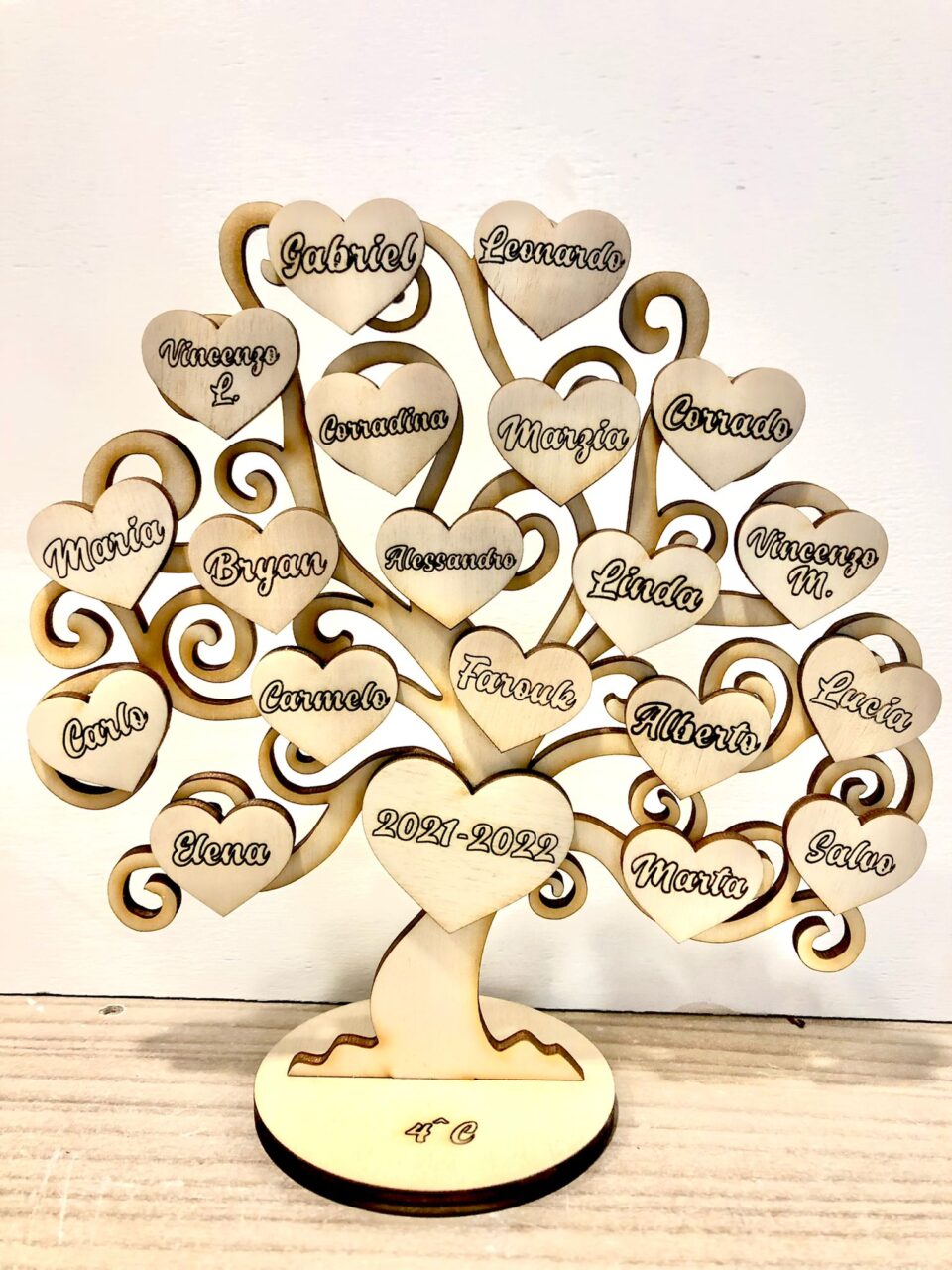 Albero della Vita con cuori personalizzati - CREATIVELAB